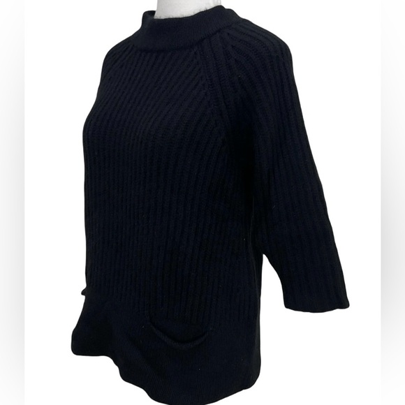 Autumn Cashmere Black Ribbed Sweater - Picture 10 of 13
